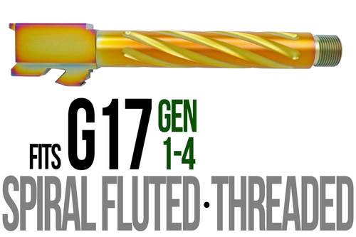 Fits Glock 17  9mm Match 5 Sided Flat Fluted Barrel in Flat Gray