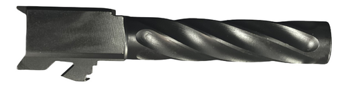 Fits Glock 17 9mm Match 5 Sided Flat Fluted Threaded Barrel in Black