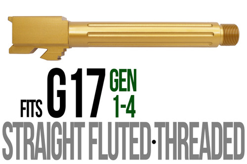 Fits Glock 17 9mm Match 5 Sided Flat Fluted Threaded Barrel in Plum