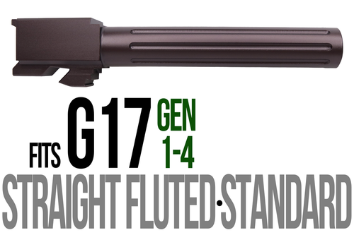 Fits Glock 17 9mm Match Straight Fluted Barrel Threaded in Plum