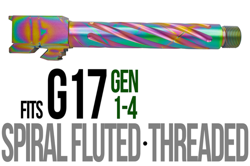 Fits Glock 17 9mm Match Thick Spiral Fluted Barrel in Chameleon