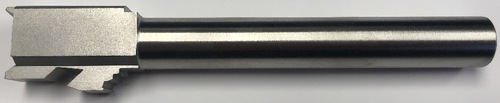 Fits Glock 17 9mm Match Thick Spiral Fluted Barrel Threaded in Naked Stainless Steel
