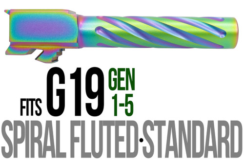 Fits Glock 17 9mm Match Thick Spiral Fluted Threaded  Barrel  in Radio Active