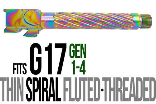 Fits Glock 17 9mm Match Thin Spiral Fluted Barrel in Python