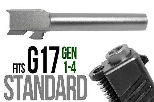Fits Glock 17 New  9mm Match Grade Barrel threaded in Flat Gray