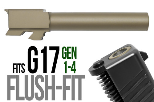 Fits Glock 19 9mm Flush Fit Barrel in Gold