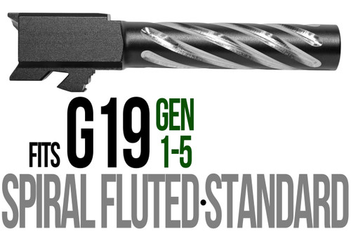 Fits Glock 19 9mm Match Golf Ball Dimpled Barrel 2 Tone