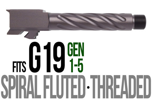 Fits Glock 19 9mm Match Golf Ball Dimpled Barrel Threaded in Plum