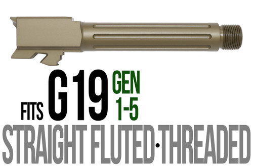 Fits Glock 19 9mm Match Golf Ball Dimpled Barrel Threaded in Python
