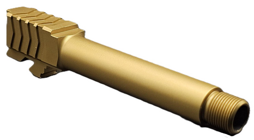 Fits Glock 19 9mm Match Honeycomb Threaded Barrel in Gold