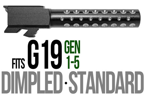 Fits Glock 19 9mm Match Straight Fluted Barrel Threaded 2 Tone