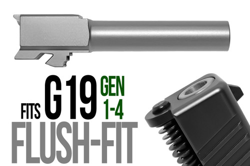 Fits Glock 19 9mm Match Straight Fluted Barrel Threaded