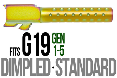 Fits Glock 19 9mm Match Thick Spiral Fluted Barrel in Chameleon