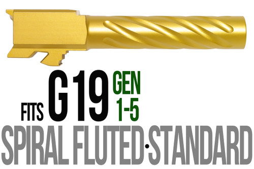 Fits Glock 19 9mm Match Thick Spiral Fluted Barrel  in Python