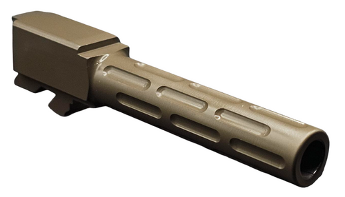 Fits Glock 19 9mm Morse Code Threaded Barrel in Dark Earth