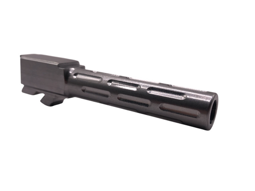 Fits Glock 19 9mm Morse Code Threaded Barrel in Naked Stainless