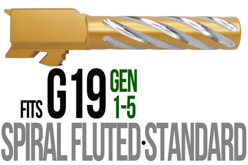 Fits Glock 19 9mm Thick Spiral Flush Fit Barrel in Chameleon