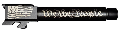 In God We Trust – Guns Are Just Backup Logo Combat Armory barrel Fits Glock 19 9mm Match Grade Barrel